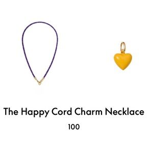 ROXANNE ASSOULIN The Happy Cord Charm Necklace grape & dark yellow